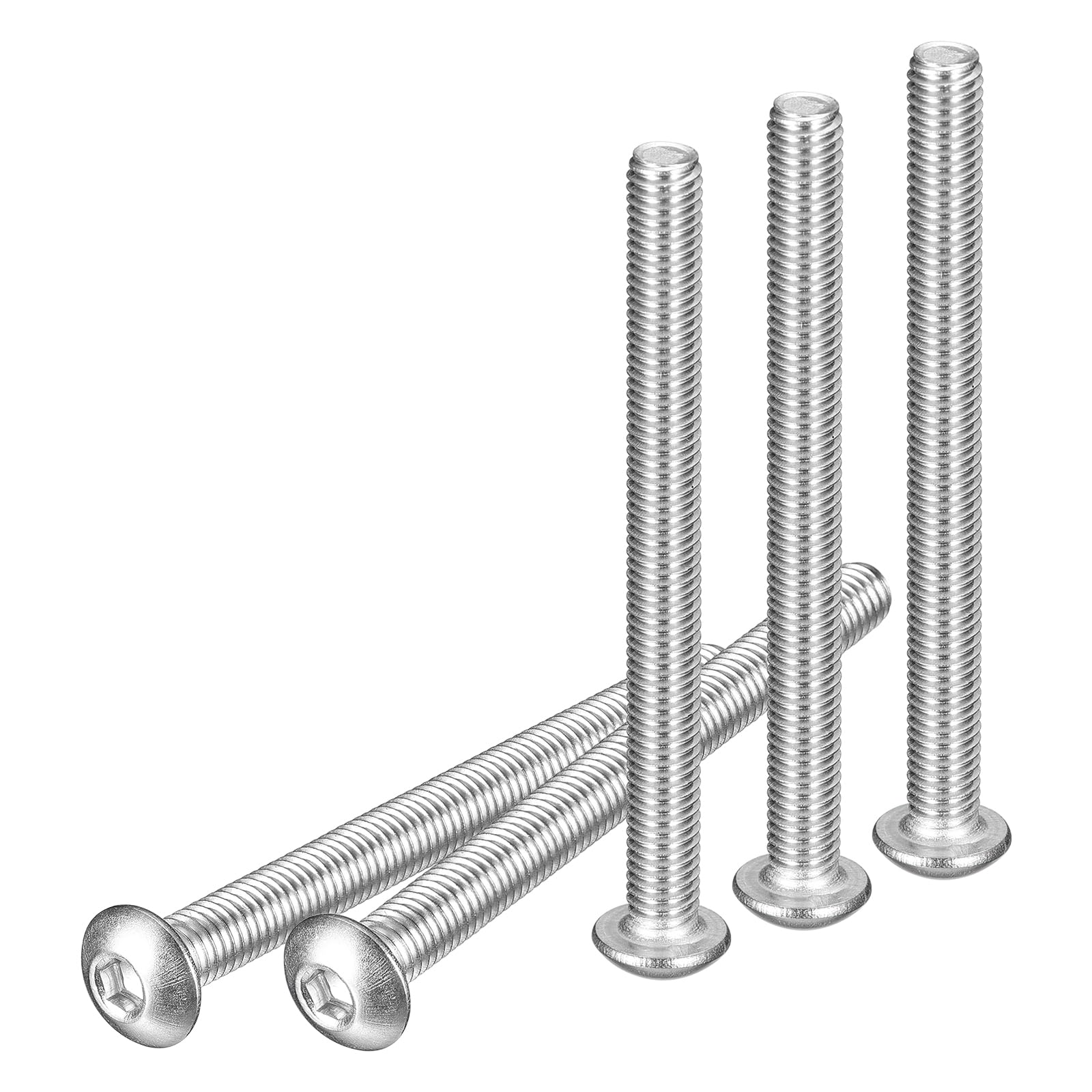 DTGN M5-0.8x55mm Button Head Socket Cap Screws - 20Pack - Good for Machine - 304 Stainless Steel 18/8 - Hex Drive Full Thread Fasteners