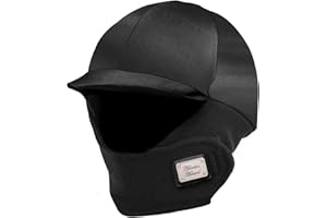 Harrison Howard Equestrian Helmet Cover with Fleece Neck Winter Riding Helmet Cover