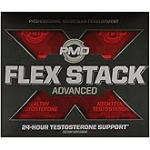 PMD Sports Flex Stack Advanced 24-Hour Testosterone Stack for Lean Muscle Growth, Strength, Recovery, Libido and Restful Sleep - N-Test 600 Advanced / 90 Liquid T-Gels, Z-Test 90 Capsules …