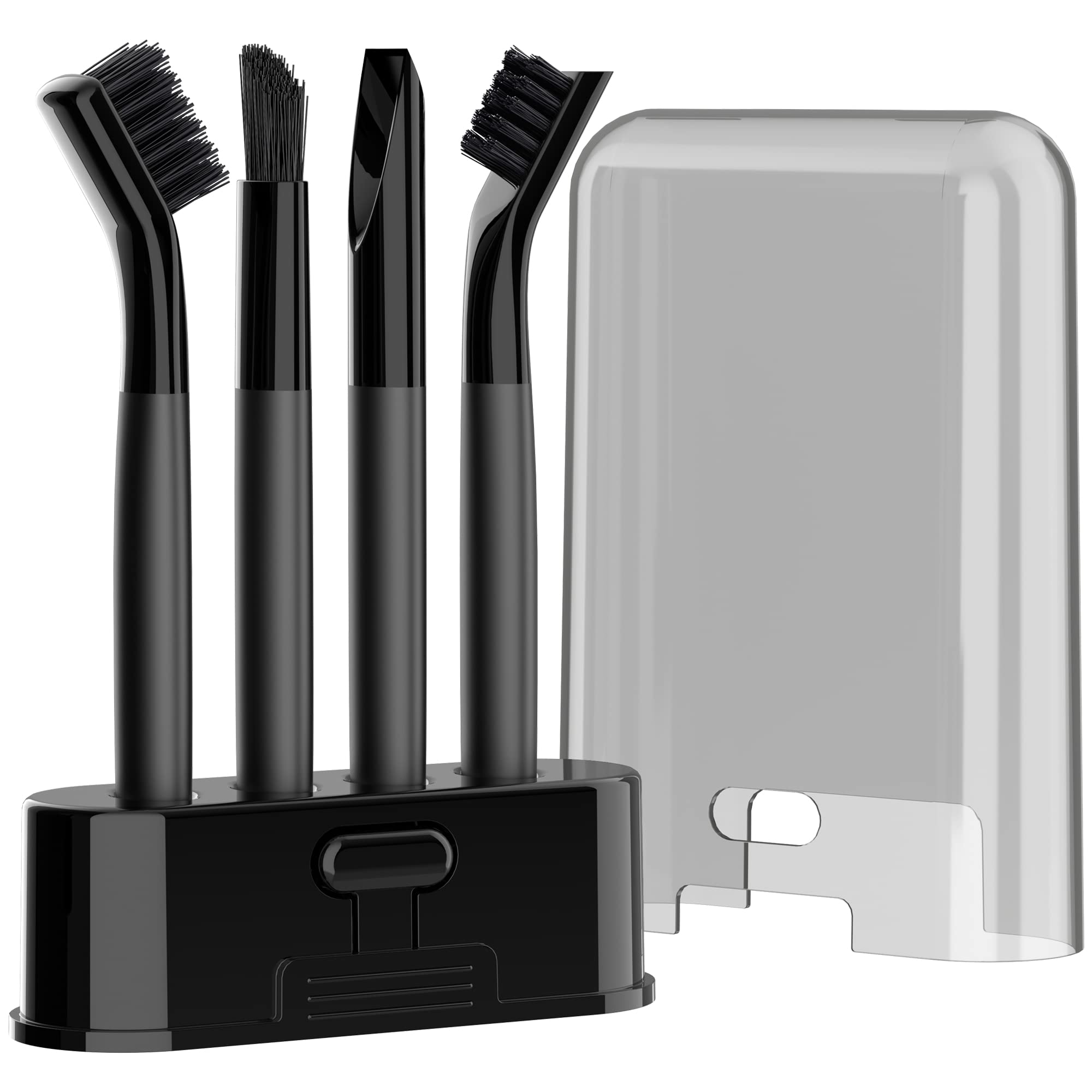 Grout Cleaner Brush Set, Detail Cleaning Brush Set for Tile, Sink, Drain, Grout Brush Set with Holder for Edge, Crevice Cleaning