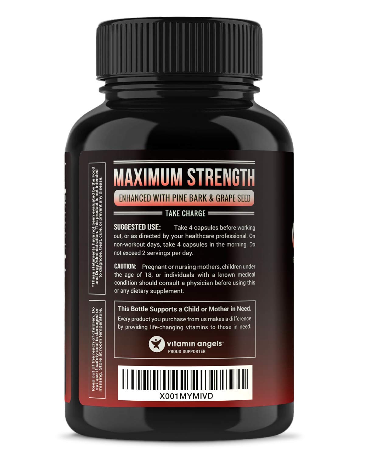 Nitric Oxide Supplement with L Arginine, Citrulline Malate, AAKG, Pine