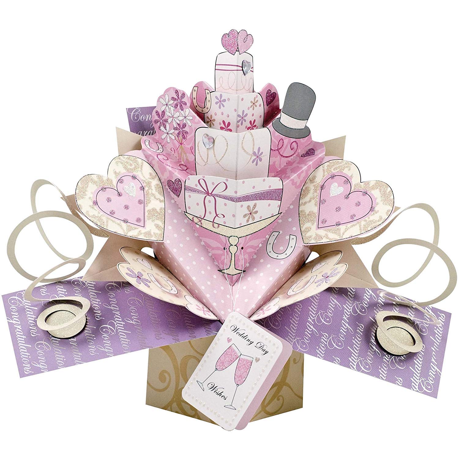 RussBerrie Pop-Up Card, Wedding Cake