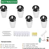 ORIMERC 6 Pack Self Watering Wall Planters White Indoor Outdoor view 6
