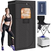 Veloqore Portable Sauna, Steam Sauna for Relaxation, Detox and Muscle Relief, Personal Indoor Sauna Box with 3L/1500W Steamer, 9 Levels Up to 140&deg;F Portable Sauna for Home, Bedroom, Living Room