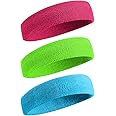 BEACE Sweatbands Sports Headband for Men & Women - Moisture Wicking Athletic Cotton Terry Cloth Sweatband for Tennis, Basketball, Running, Gym, Working Out