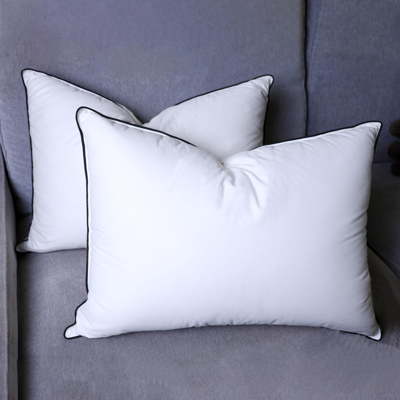 Photo 1 of ***(PARTIAL SET/ ONLY 1)***HYVIF White Down Pillow - Luxury Down Pillows Standard Size - High Fill Power 100% Cotton Shell - Soft and Support Down Bed Pillow - Pack of 2 (20 x 26”)