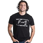 May The (F=m*dv/dt) Be with You - Funny Physics Science Teacher Graphic T-Shirt for Men