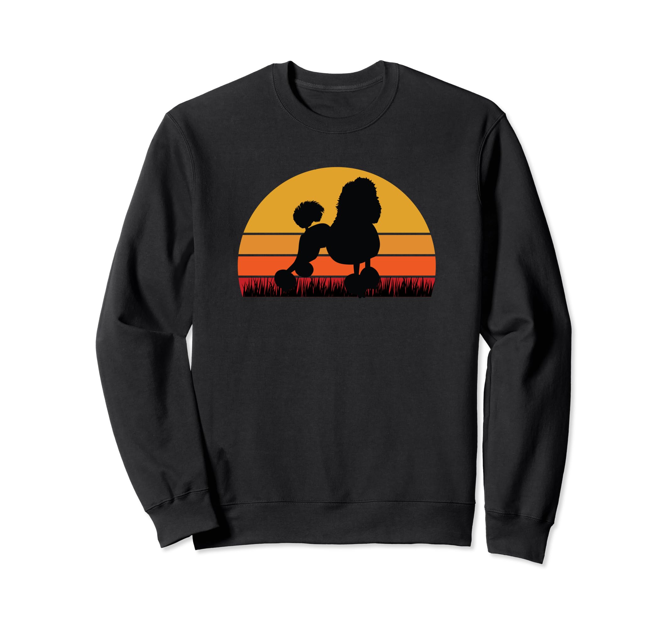 Poodle Dog Pet - Sunset Cute Dog Dad Mom Sweatshirt