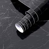 Arthome Black Marble Contact Paper 43.5cmx305cm Self Adhesive Wallpaper