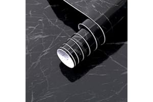 ARTHOME WALL DECOR Arthome Black Marble,17"x120" Inches Peel and Stick Wallpaper, Black Marble Contact Paper Self-Adhesive and Removable Vinyl Wallpaper Waterproof Contact Paper for Cabinets Countertops Wall Covering