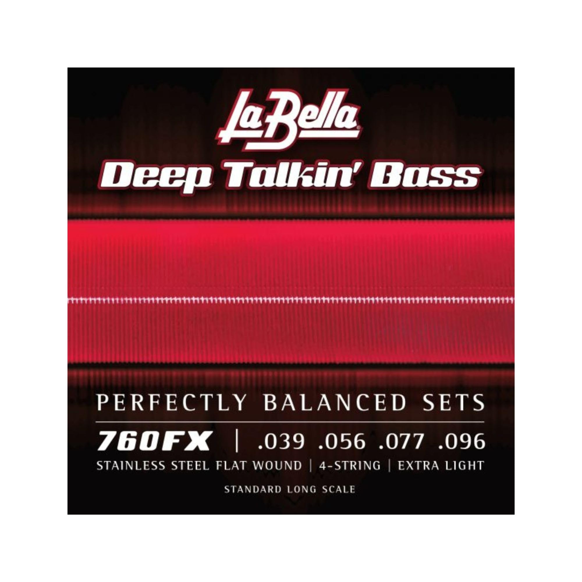 La Bella 760Fx Flat Wound Bass Strings Set 39/96