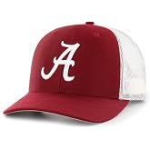 Officially Licensed Alabama University Hat Classic Team Logo Adjustable Mesh Trucker Crimson Structured Cap