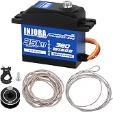INJORA 35KG Servo with Winch Spool Kit for SCX10 PRO, 360&deg; 25T (16mm*8mm)