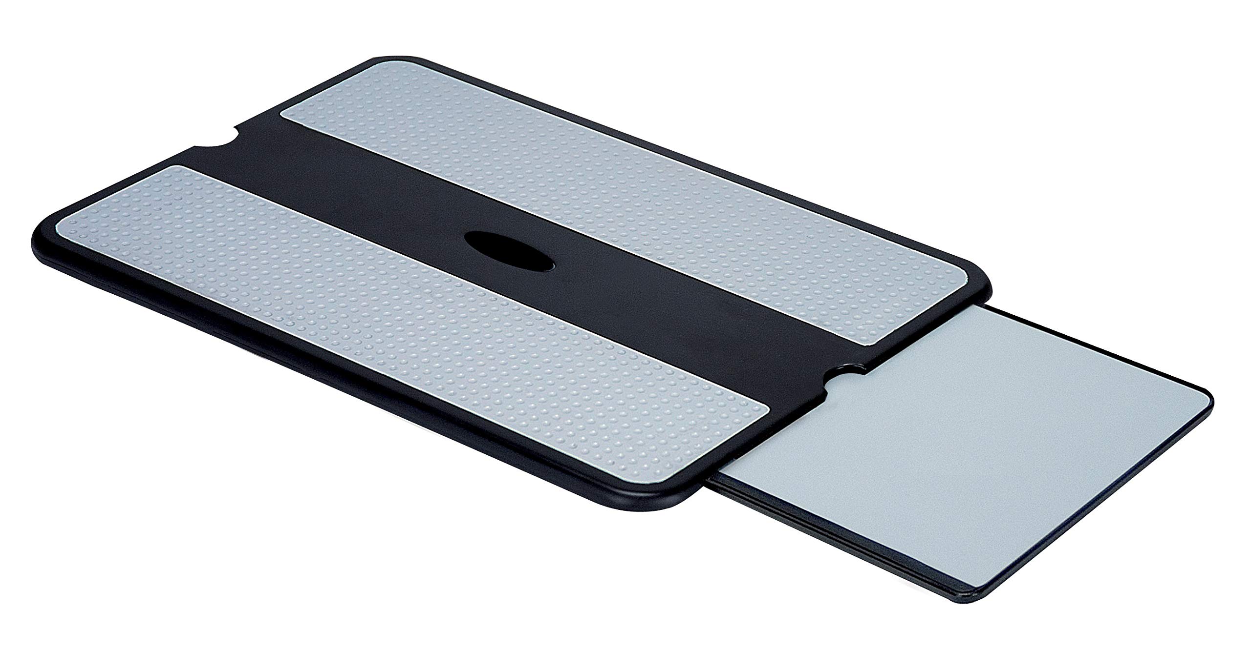 MAX SMART Lap Desk - Lap Tray Stand w Mouse Tray Mouse Pad, Anti-Slip Heat Shield, Cooler Working Surface as Table Computer Stand in Bed Sofa Recliner Couch, Laptop Accessory Black/Gray