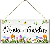 EDSG Personalised Garden Signs Custom Wood Plaque 186x92mm Outdoor Welcome