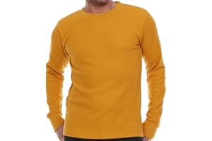 JMR USA INC. JMR Men's Heavy Weight Long Sleeve Waffle Thermal Shirt Crew Neck Top Underwear, Colors, Sizes