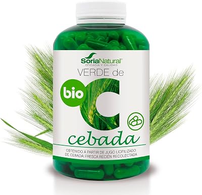Verde de cevada - Ajuda a equilibrar o corpo - Fornece alto teor de ácidos gordos essenciais, antioxidantes, elementos traço e enzimas - 100% natural - 240 cápsulas de 580mg