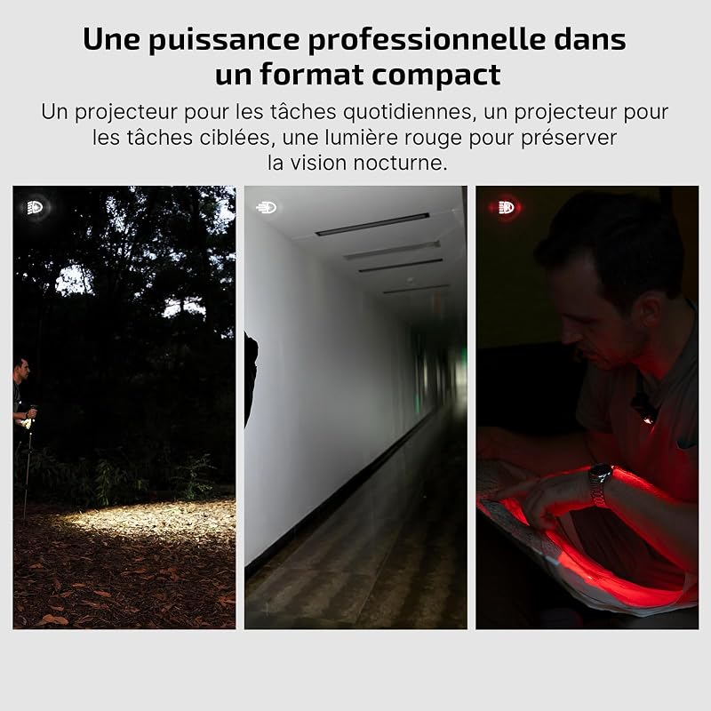 Oclip Pro Lampe de Poche EDC Miniature Rechargeable 500LM 120M