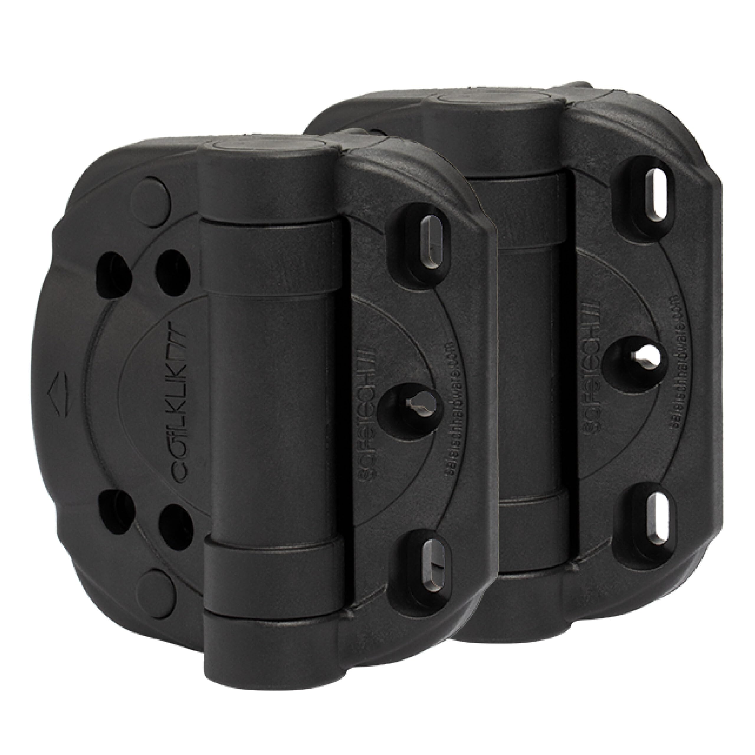 Safetech CoilKlik Self Closing Vinyl PVC Gate Hinges - Perfect for Metal Wood Aluminum Fencing Garden Gate - Gate Hinge - Heavy Duty Adjustable Tension Gate Hinge - Perfect for Gates up to 187lbs