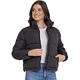 Steve Madden Cropped Puffer Jacket, Warm Winter Coats for Women, Trendy Cute Winter Jackets for Women