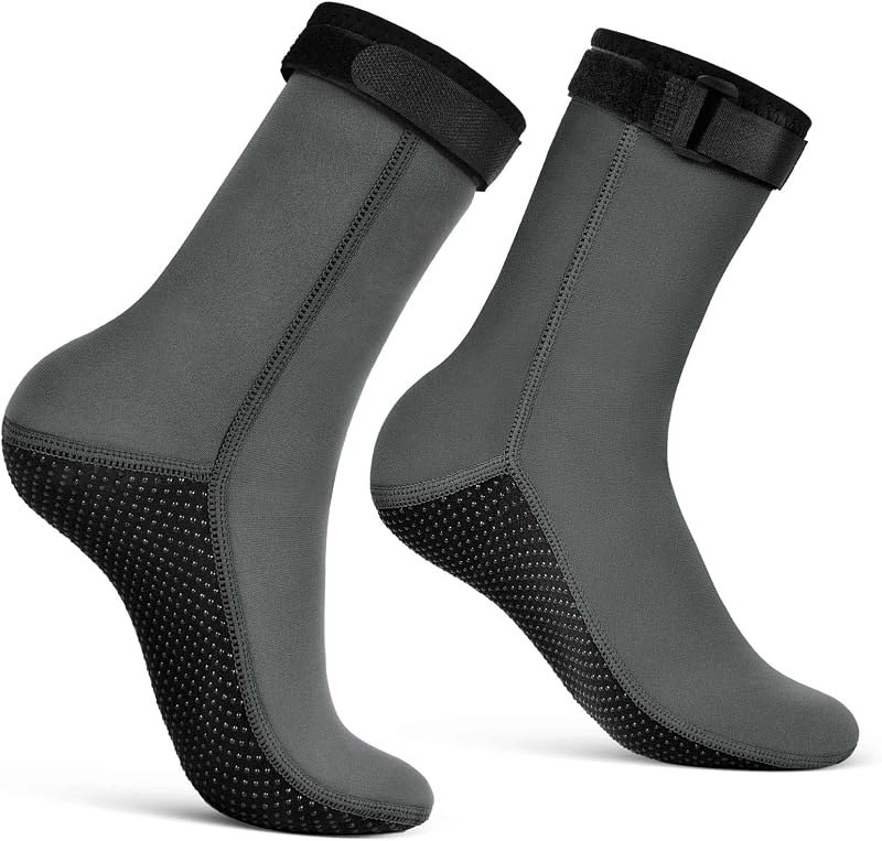 Flintronic 3mm Neoprene Socks Grey M Wetsuit Anti-slip Fin Socks