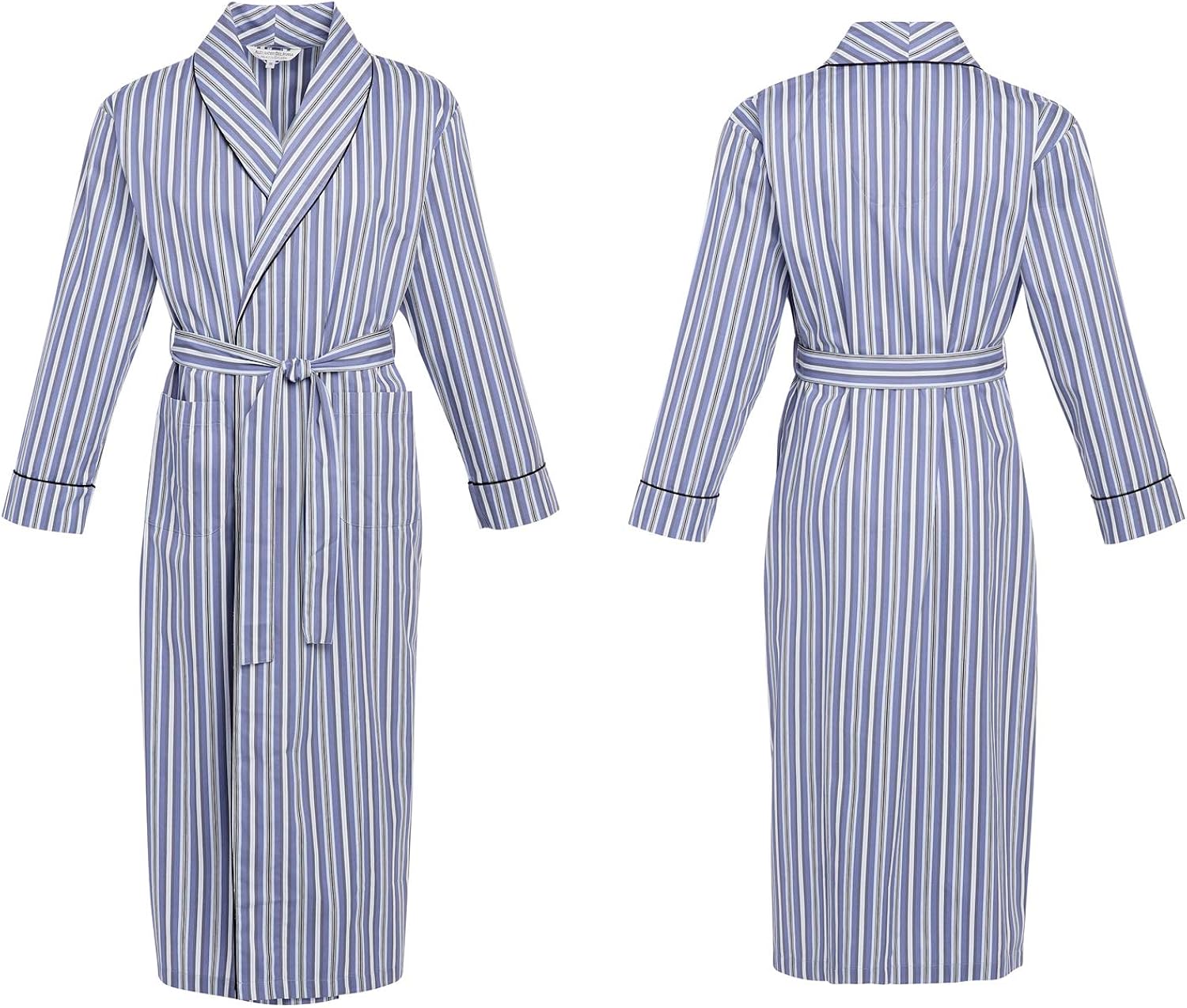 Alexander Del Rossa Mens Cotton Robe, Lightweight Woven Bathrobe at  Men’s Clothing store