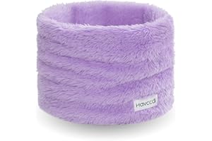 Havccdi Kids Fleece Neck Warmer Gaiter, Winter Velvet Face Cover Scarf for Boys Girls Double-Layer Ski Mask for Cold Weather