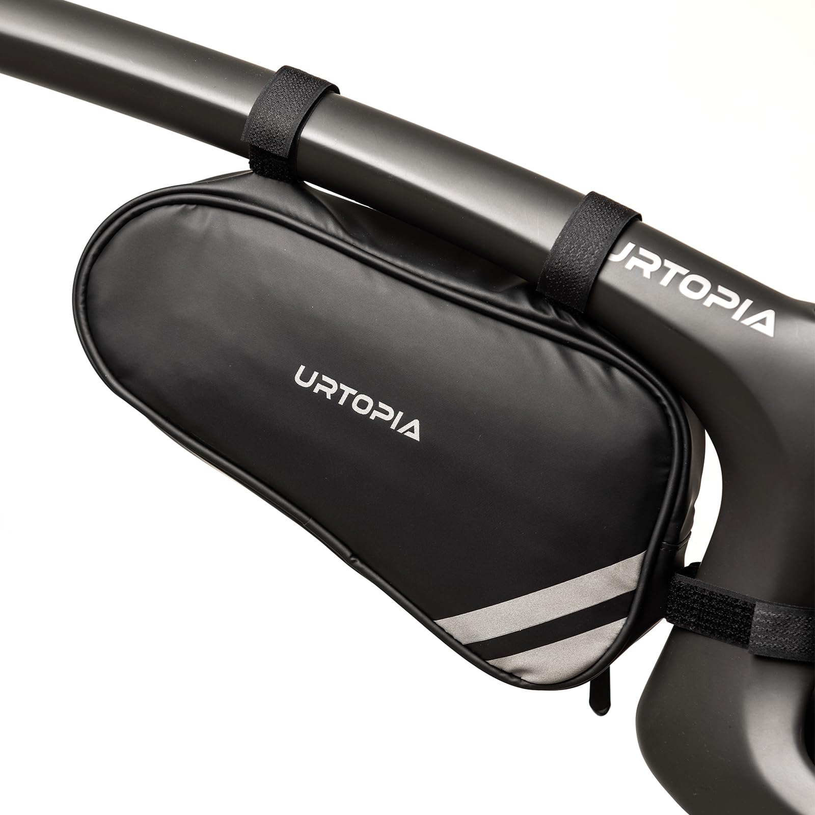 Photo 1 of URTOPIA Bike Frame Bag, Waterproof Bicycle Storage Bag, Large Volume, Easy to Install, Reflective Bike Triangle Bag, Down Tube Bike Bag for Road Bike, Mountain Bike, Bike Accessories (black)