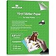 MECOLOUR Clear Sticker Paper for Inkjet Printer -95% Transparent 8.5x11 Inch Vivid Colors, Tear Resistant -20 Sheets