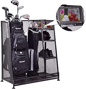 Tangkula - Organizador de Golf (Metal, Resistente, Bolsa de Golf y