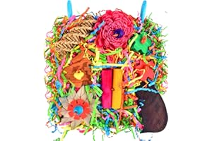 KATUMO Bird Toys, Parrot Grass Mat Wall Bird Shredding Toys for Cockatiel, Conure, Lovebird, Parakeet Small to Medium Birds