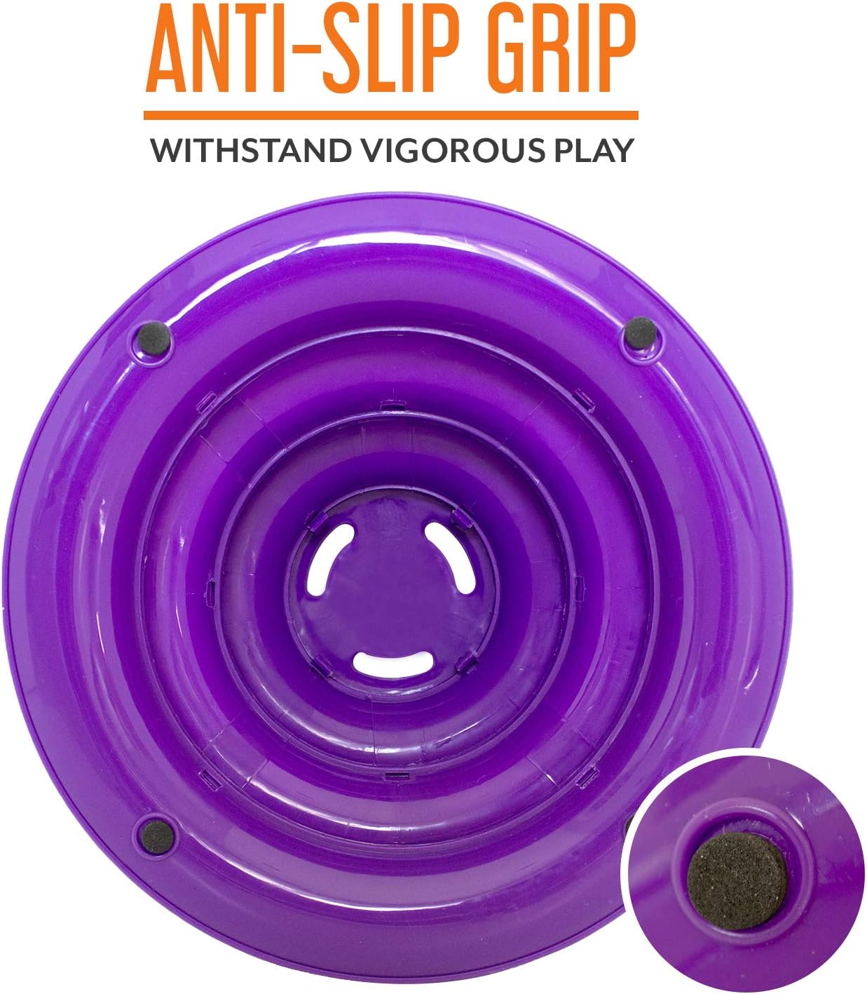 Purrfect Feline Titan's Tower - New Safer Bar Design, Interactive Cat Ball Toy, Exerciser Game, Teaser, Anti-Slip, Active Healthy Lifestyle, Suitable for Multiple Cats 3 Tier (Purple) : Pet Supplies