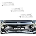 Reflective Concepts RAM Grille Emblem Overlay Decal 2019-2024 Ram 1500, NOT for Classic or TRX (Color: Silver Metallic)