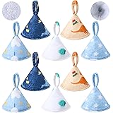 Suhine 10 Pcs Baby Boy Pee Shield Diaper Changing Accessory Reusable Pee Covers Baby Boy Pee Cap for Newborn Boys, Stars Flow