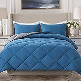 Decroom Lightweight Twin Comforter Set with 1 Pillow Sham - 2 Pieces Set - Quilted Down Alternative Comforter/Duvet Insert for All Season - Grayish Blue/Grey - Twin/Twin XL Size