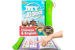 ZEENKIND Learn Chinese English Bilingual Baby Books | Interactive Sound Book to Learn Mandarin, Pinyin, Cantonese English | Learning Bilingual Toys Gifts for Kids, Toddlers, Children, and Baby Chinese