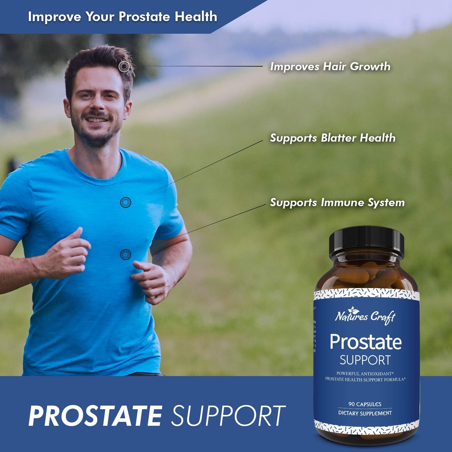All Natural Prostate Support Health Supplement Pure Extract Pills Best Formula Saw Palmetto Extract Capsules Plant Sterol Complex – Urinary System Boost Vitamins Hair Growth for Men (90 ct): Health & Personal Care