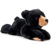The Petting Zoo Black Bear Stuffed Animal Plushie, Gifts for Kids, Earth Keeperz Wildlife Animals, Zoologee Black Bear Plush Toy, 10 inches