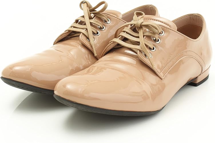 Amazon ミュウミュウ パテント レースアップシューズ 5e7676 ピンクベージュ シューズ バッグ