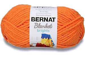 Bernat Blanket Bright Yarn, Carrot Orange