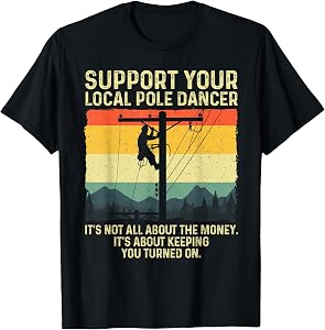 Best Lineman Design for Men Women Kids Electrical Lineman T-Shirt