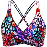 Holipick Women Black High Waisted Bikini Twist Front Swimsuits 2 Piece Lace Up Bikini top with Tummy Control Swims