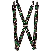 Buckle-Down Men's Suspender-Weed, Multicolor, One Size