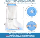 YUNCHI Waterproof Full Leg Cast Cover Shower XL Extra Wide Large Boots view 3