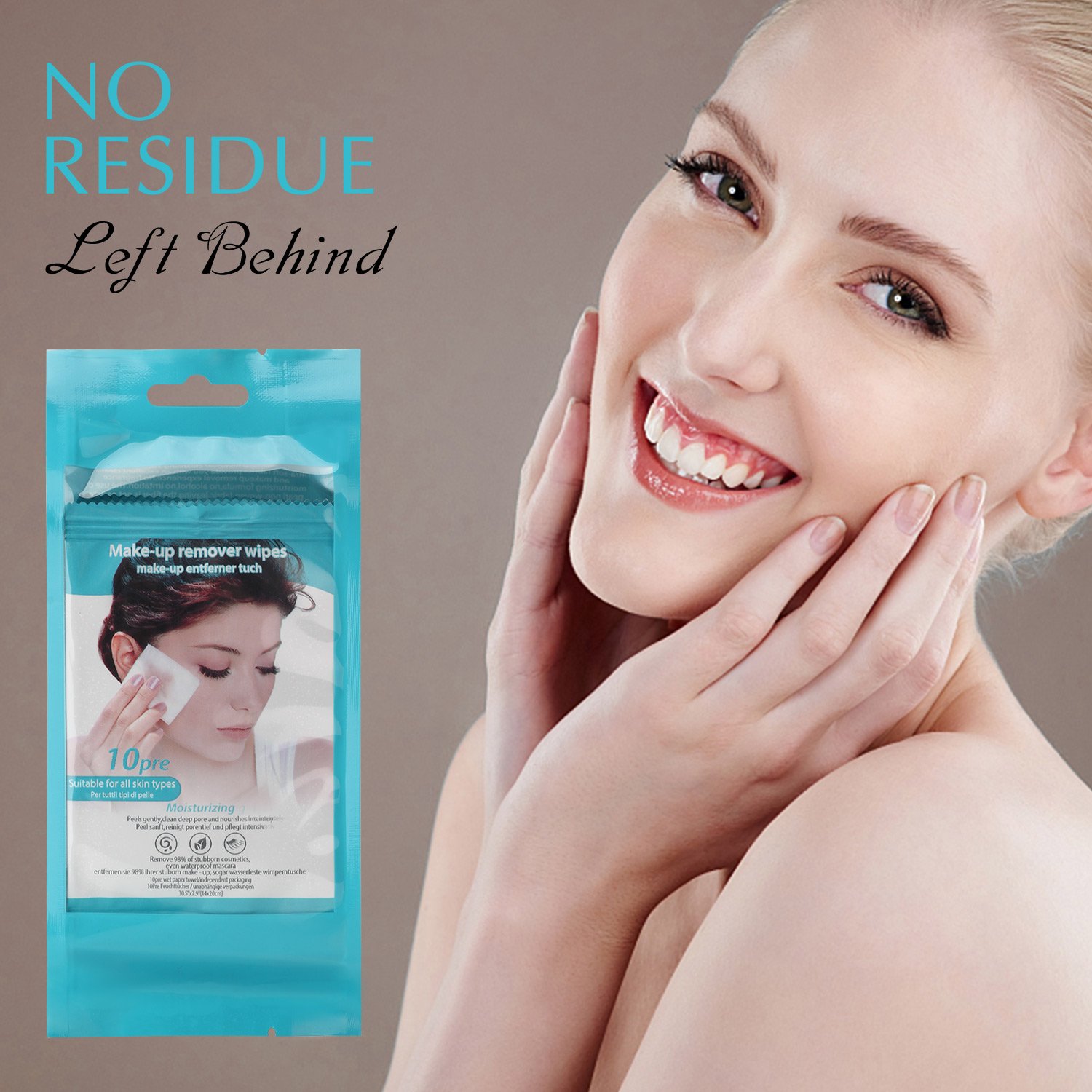 Salviettine struccanti salviettine per salviettine da 10 in 1 - Salviette per pelli sensibili e secche/3 x 10 pezzi