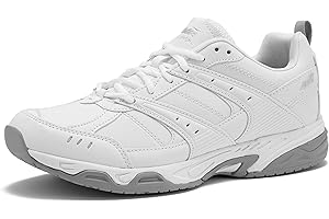 Avia Avi-Union II Non Slip Shoes for Men - Comfort Restaurant Work, Black or White Slip Resistant Shoes, Medium, Wide or Extra Wide