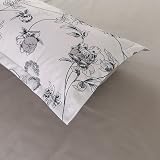 Loussiesd Floral Duvet Cover Set White 2 Pieces Pillow Shams Included view 5