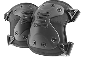 BZTAC Tactical Professional Combat Knee Protective Pads Set Advanced Tactical Gear Set for Outdoor CS Paintball Game Cycling Safety Skateboarding Gear Skates Airsoft Hunting Knee Protection Guard Pads