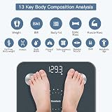 HOMEBUDS Bathroom Scale with App Sync 13 Body Composition BMI 400lb Blue view 3