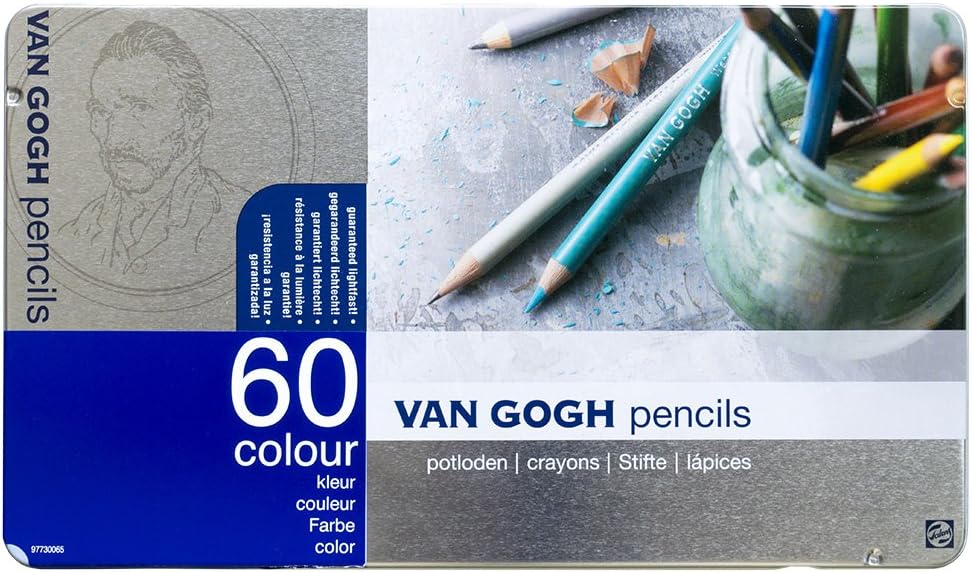 Set Di 24 Matite Colorate Van Gogh In Astuccio Di Metallo - Alta Qualità, Resistenza Alla Luce, Import Giappone